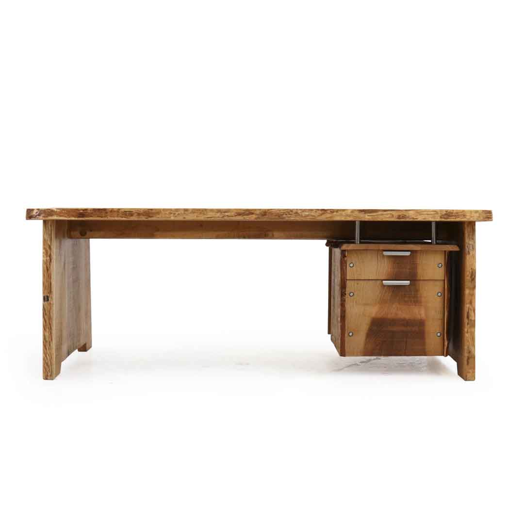 Tree-trunk desk table