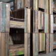 August 2008 – The outdoor enormous armchair in scrapwood Enorme fauteuil teak