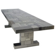 1300-1301 Waste table in inox-steel W