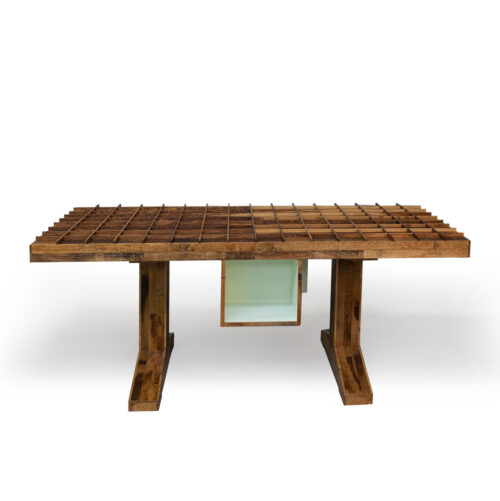 custom oak table-vrij